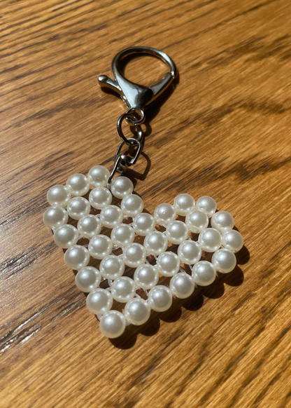 Heart Charm- Pearl