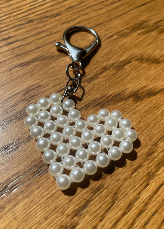 Heart Charm- Pearl