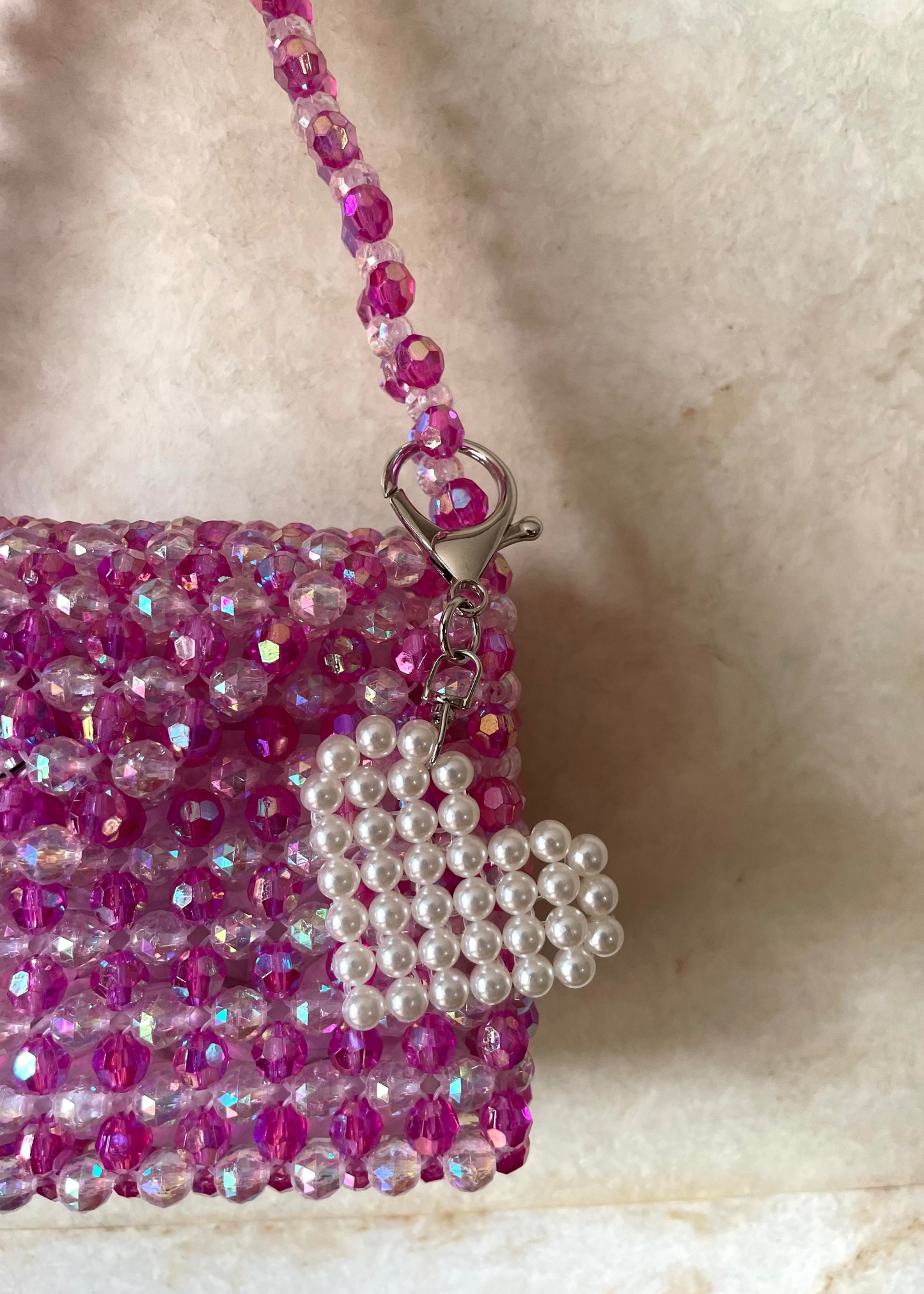 Heart Charm- Pearl